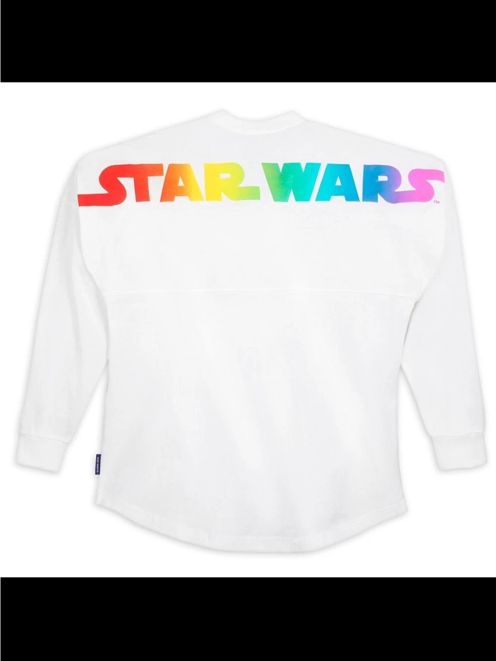 Star Wars White Kids Long-Sleeve Tee with Rainbow Logo Across Back